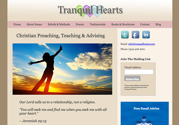 Tranquil Hearts website